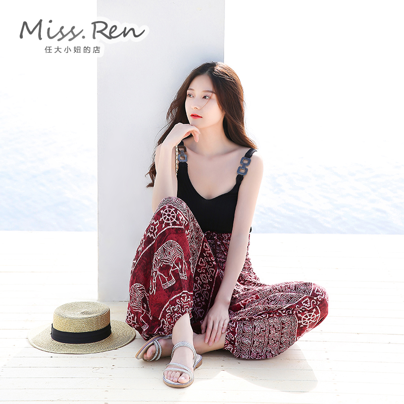 高腰大象休闲泰国长裤大裆裤