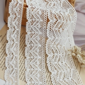 娃衣洛丽塔手工布艺服装 宽2.5cm DIY蕾丝米白色棉线花边 辅料