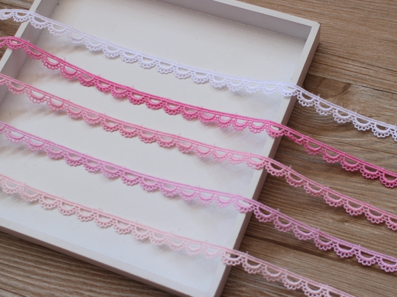 日单蕾丝月牙小花边漂白色水溶蕾丝娃衣拼布服饰床品配件 1cm