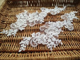 DIY手工蕾丝车骨对花 新娘婚纱头饰婚鞋饰品辅料 长期有货