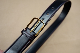 美国HORWEEN 霍尔文马臀皮 意大利三段式黄铜皮带扣 腰带定制