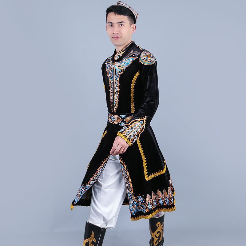 新款新疆民族男士维吾尔族男士服装帅气外套舞台表演民族风演出服