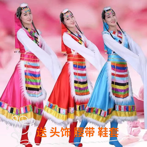 藏族舞蹈水袖水袖十里七巷舞台装