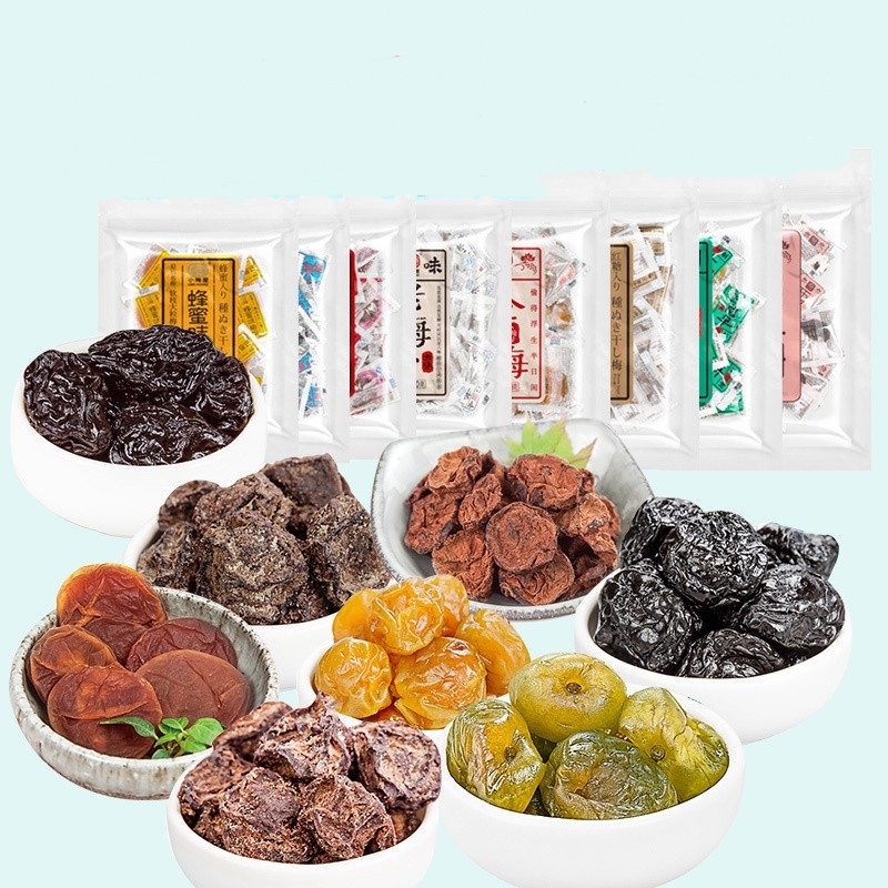小梅屋六味老梅干80g*3袋盐渍酸甜话梅干蜜饯陈皮蜂蜜味梅饼西梅
