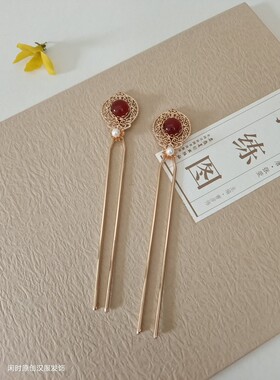 汉服发饰古典古风头饰唐风明制发钗簪子敦煌供养人头饰百搭富贵保