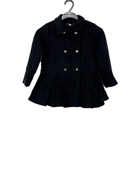 春秋款 JOJ**久童装 双排扣收腰休闲毛呢外套女童1151038