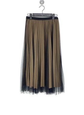 春秋款 撤柜品牌 壹L翡系列 松紧腰中长款网纱半身裙32299/52215