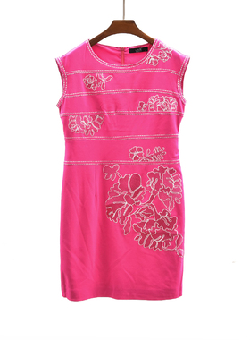 高订重工刺绣 夏款 出口外贸 无袖背心裙 打底连衣裙  ML16181