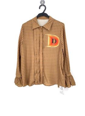 春秋款 撤柜品牌 太G系列 时尚波点翻领单排扣休闲衬衫女23189-6