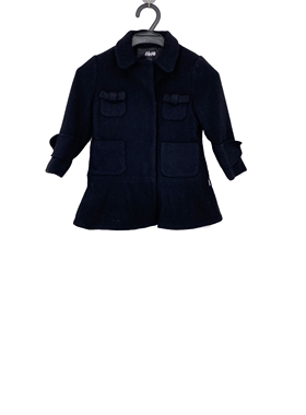 春秋款 JOJ**久童装 休闲时尚翻领毛呢外套女童 16423122