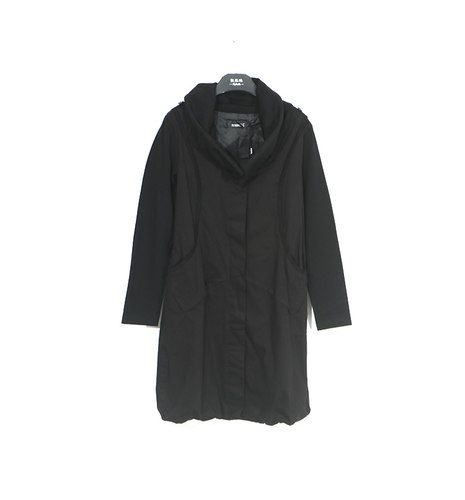 海阔天空圆袖翻领中长款