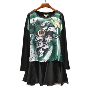 B05Y10 20春 减龄洋气彩钻假两件连衣裙女 耶M蒂 888F 台湾品质