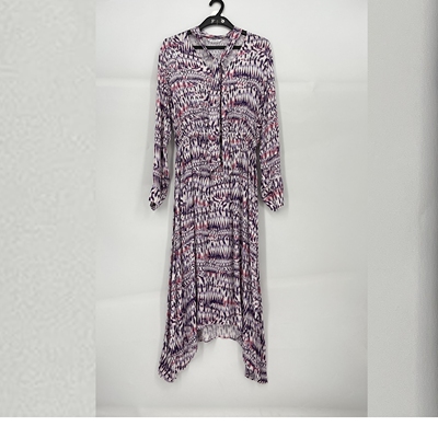 优雅V领松紧腰气质连衣裙女