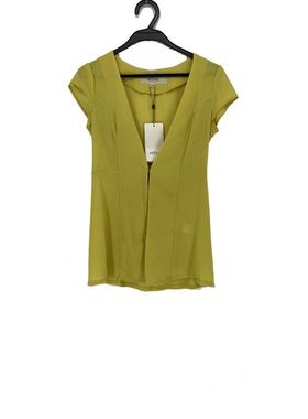 夏款 撤柜品牌 臣F 钩扣收腰V领短袖百搭外套女 7402XC511