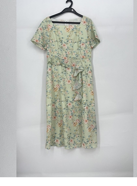 夏款 撤柜品牌 莫L凯L系列 清新减龄印花舒适连衣裙女200023