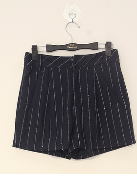 春秋款 撤柜品牌 艾系列 自然腰舒适百搭条纹短裤热裤女127047