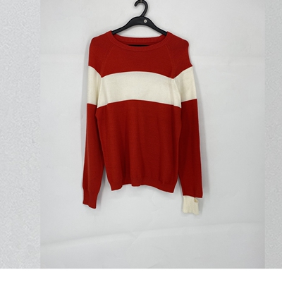 撞色拼接减龄针织套头上衣女