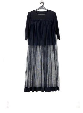 春秋款 撤柜品牌 曼*诗系列 透视网纱拼接休闲舒适百搭T恤女82225