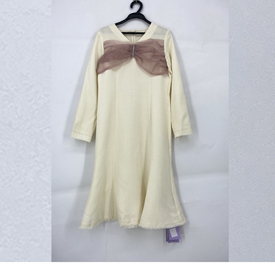 显瘦V领高雅气质连衣裙女