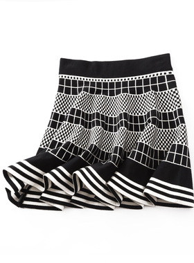 20秋冬 台湾女装JSTN  大衣风衣等百搭松紧腰大摆半身裙11528047