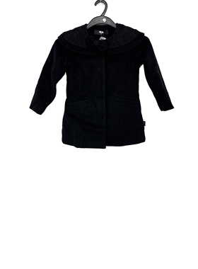 春秋款 JOJ**久童装 圆领中长款羊毛呢外套女小童 1151212