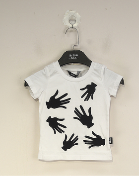 夏款 JOJ**久童装 手印图案舒适小童T恤女 12226