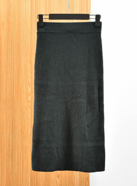 20秋冬款 意大利品牌艾D潘羊毛针织中长修身包臀半身裙  45056