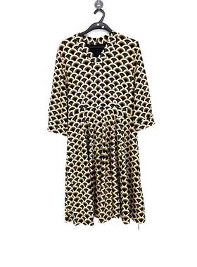 春秋款 撤柜品牌 壹L翡系列 七分袖舒适V领收腰连衣裙女23227