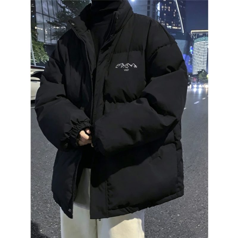 百搭羽绒服男装冬季简约宽松立领羽绒服