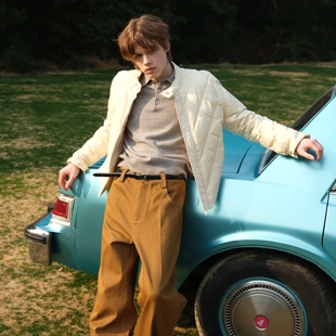 HOPECONCEPT轻量随行零压感放射线立领排骨修身羽绒服外套AW05621