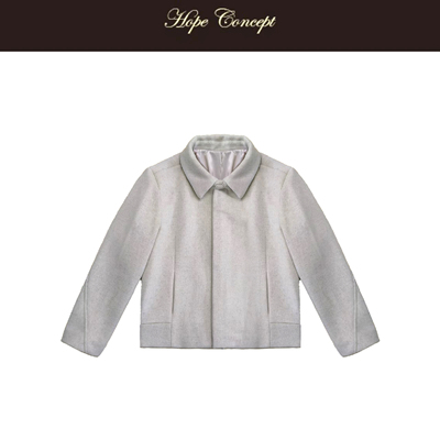 HOPECONCEPT长期主义挚爱静奢山羊绒羊皮领王炸新年战袍夹克05622