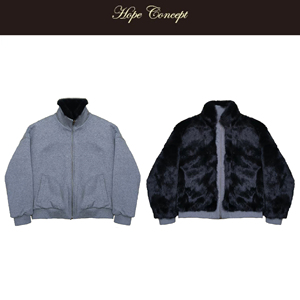 HOPECONCEPT年末时髦皮草 安哥拉兔毛两面穿质感静奢外套AW05614