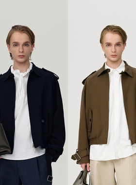 【5折福利】HOPECONCEPT时髦新贵英伦风插肩袖精仿羊毛外套#25054