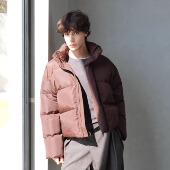 HOPECONCEPT北欧暖冬 极简立领轻盈蓬松廓形绗缝羽绒服外套 25551