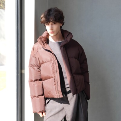 HOPECONCEPT北欧暖冬 极简立领轻盈蓬松廓形绗缝羽绒服外套#25551