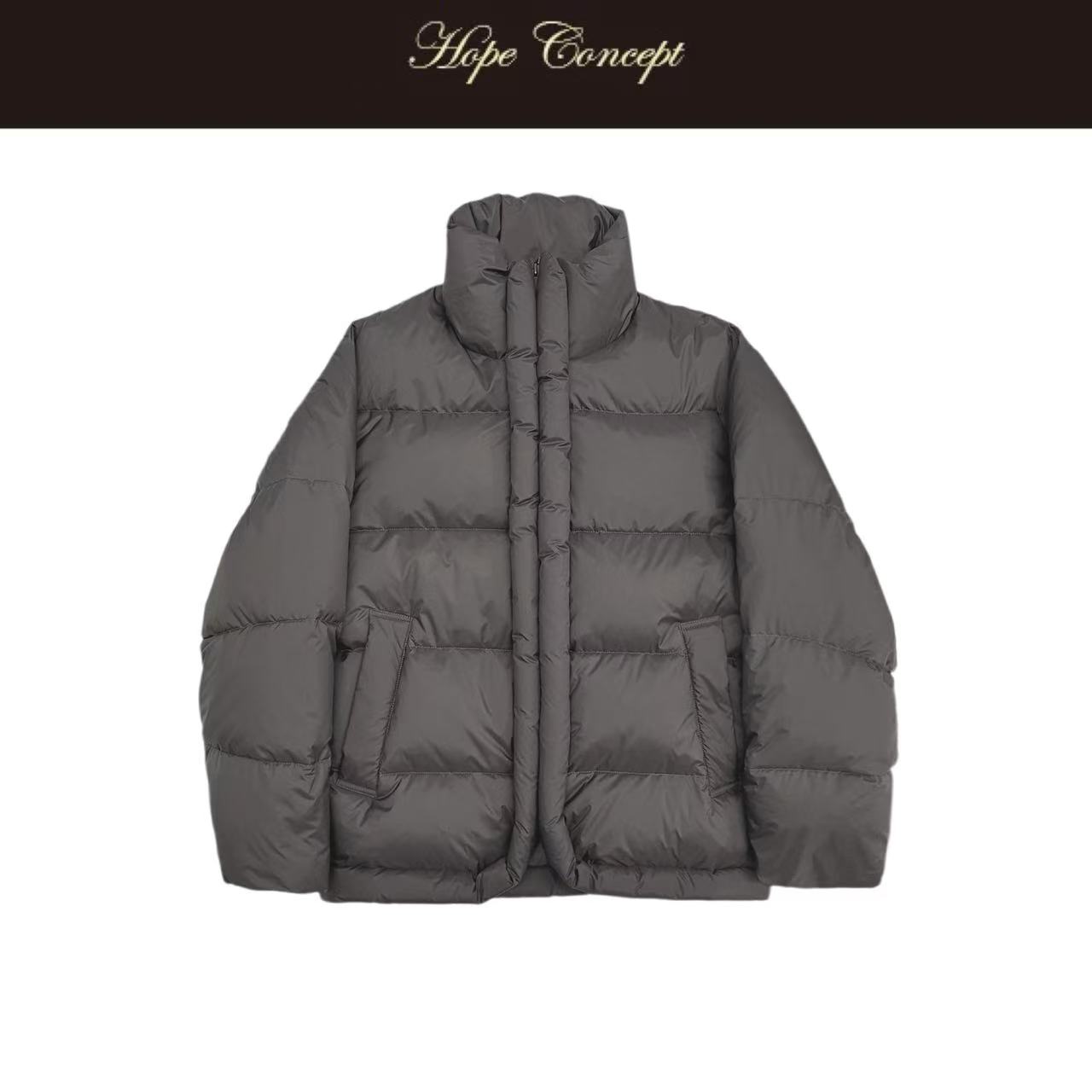 HOPECONCEPT冬日简讯 软糯保暖立领百搭泡芙感羽绒服外套25530