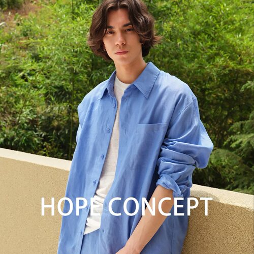 HOPECONCEPT静奢极简全亚麻松弛随性衬衫套装SS06243
