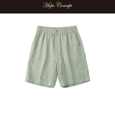 HOPECONCEPT青柠夏日100%天然汉麻松弛感清 凉短裤SS06214