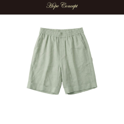 HOPECONCEPT青柠夏日100%天然汉麻松弛感清 凉短裤SS06214