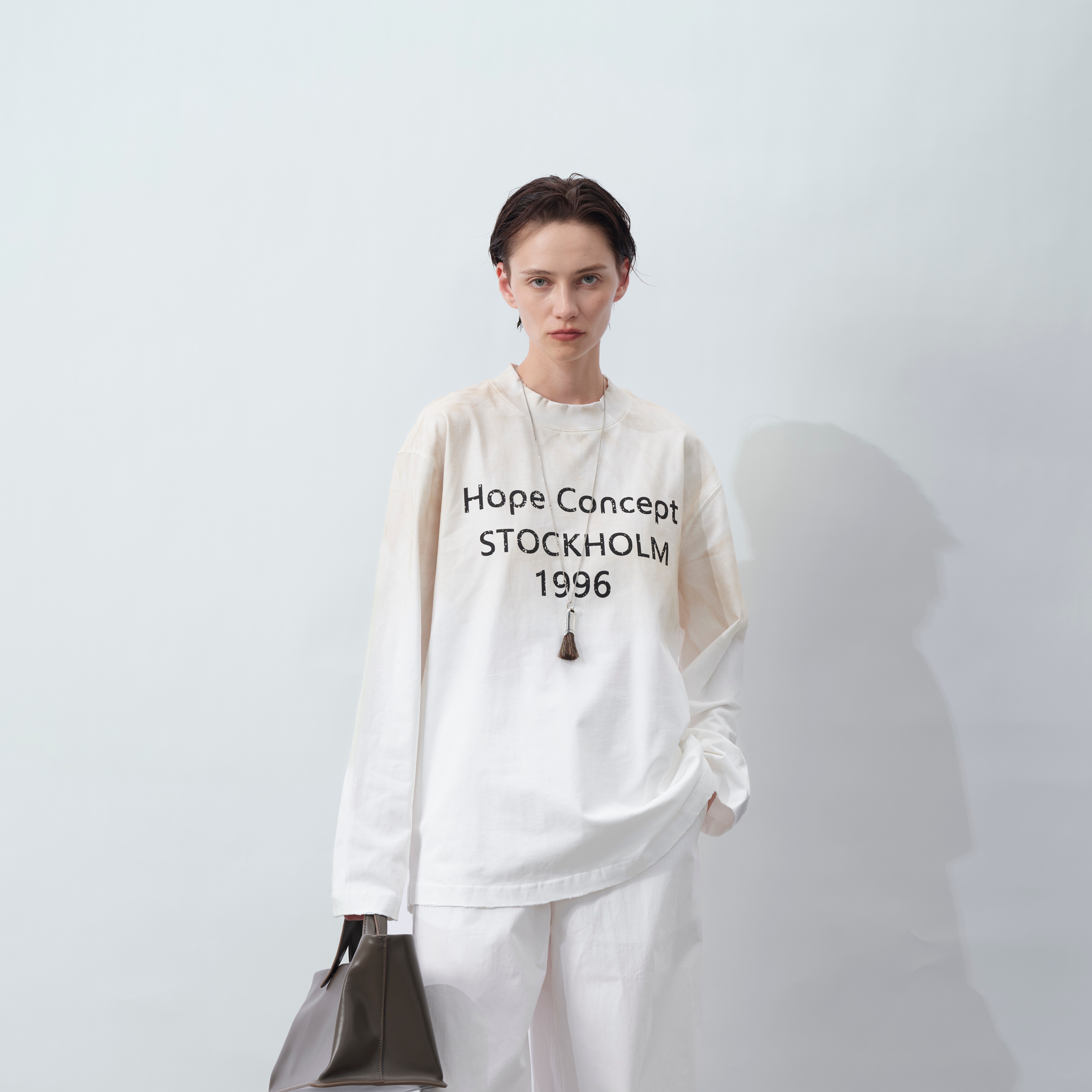 HOPECONCEPT私服爱牌做旧脏洗oversize廓形长袖打底#24142