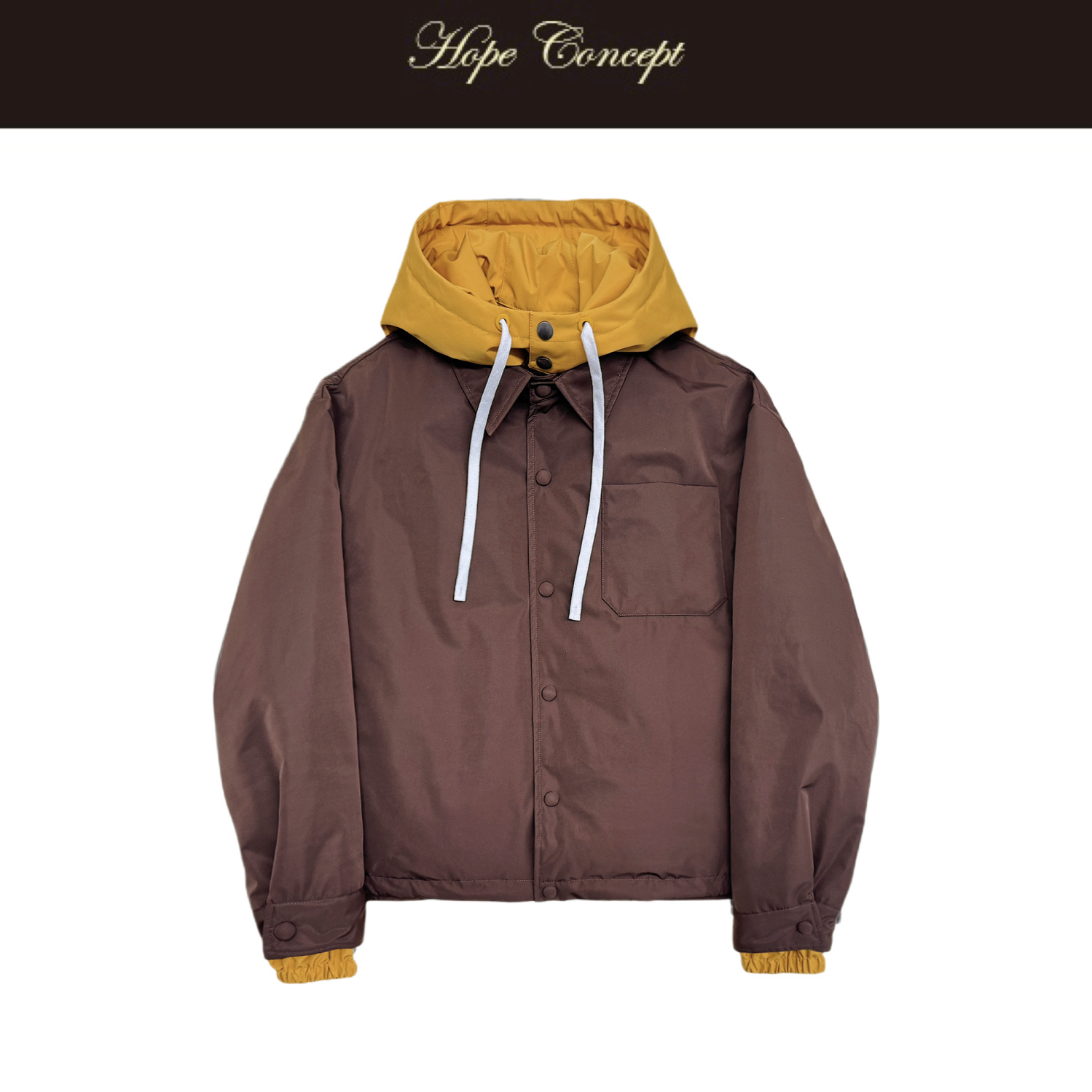 HOPECONCEPT Miu系入冬选手 时髦栗子色秋冬氛围感羽绒服#25526