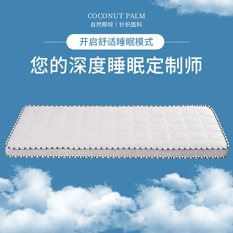 椰棕床垫1.8米1.5棕垫儿童经济型薄款家用宿舍租房棕榈硬床垫定制