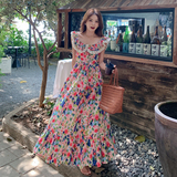 现货！26夏装新款度假风露肩旅行百搭连衣裙278-3791-P135-K198，女装连衣裙，三七家
