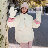 现货！时尚两面穿3件套短款羽绒服+围巾+手套278-3773-P290K439，女装羽绒服，三七家