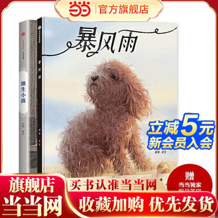 当当网正版童书 暴风雨独生小孩儿童情感教育绘本套装精装2册