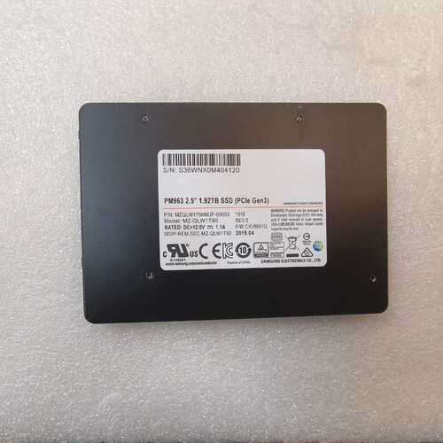 三星 SSD PM963 1.92T u2固态硬盘，企业硬--议价商品