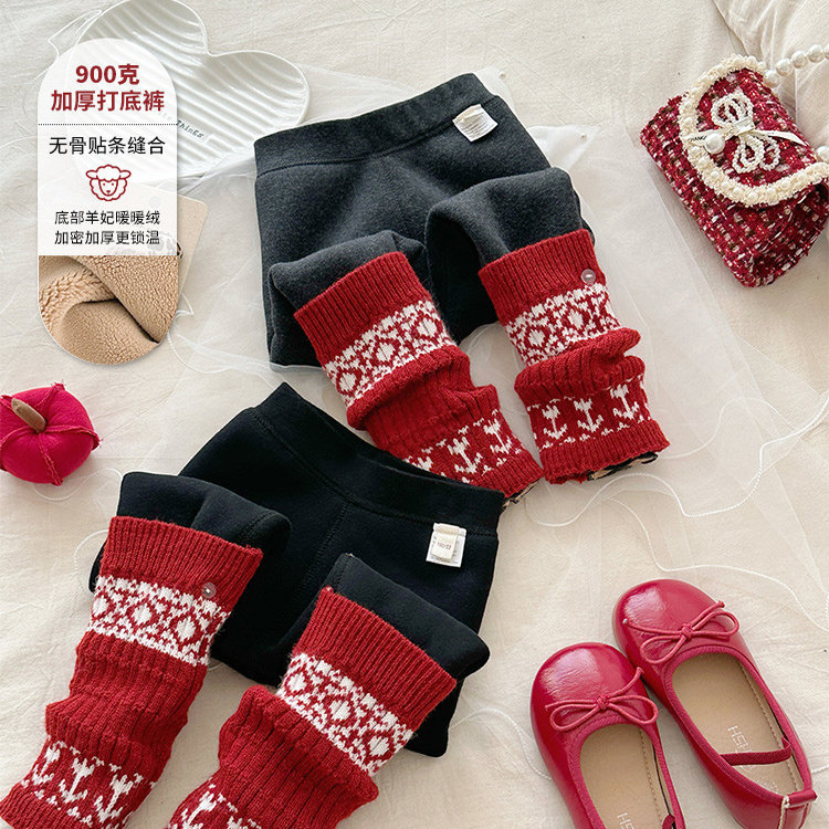 女童加绒打底裤秋冬款儿童冬季一体绒堆堆袜加厚裤子宝宝冬装棉裤,童装/婴儿装/亲子装,裤子,淘宝优惠券,粉丝福利购,淘宝优惠卷