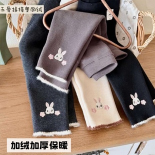 秋冬款 加厚长裤 儿童冬季 女孩宝宝冬装 子 外穿休闲裤 女童加绒打底裤