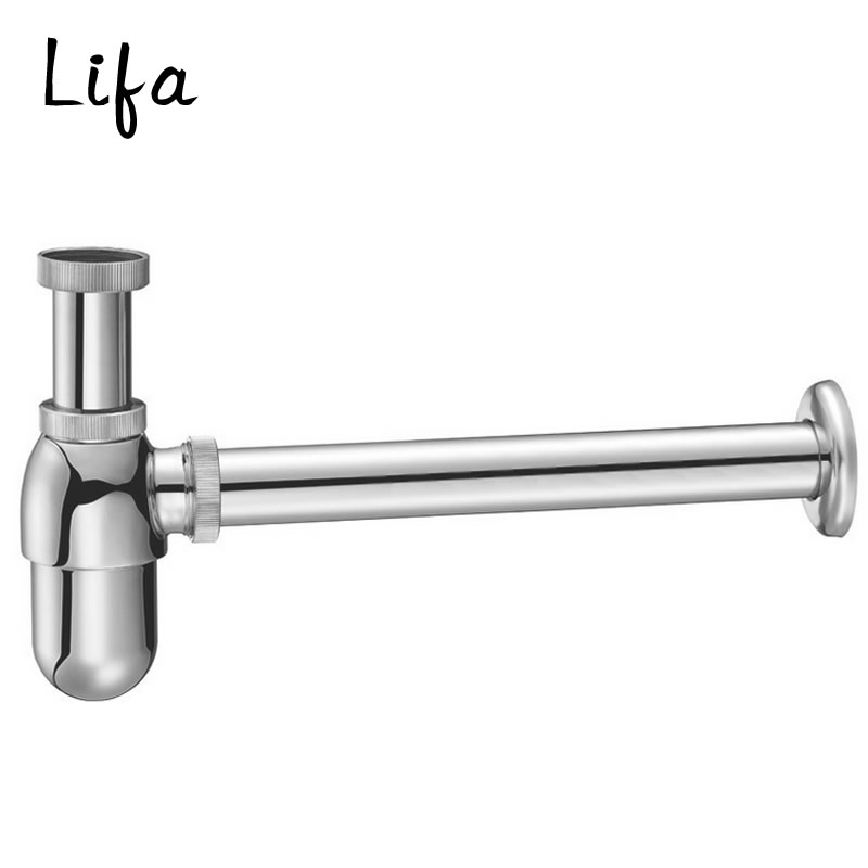 包邮面盆横排墙排兰花防臭下水器