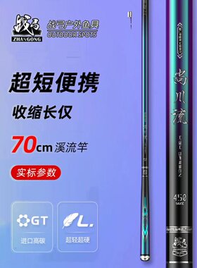 短节便携超轻超细超硬19调28调台钓手竿鲫鱼鲤鱼可改前打溪流竿